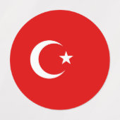 Turkse vlag labels (Design 2)
