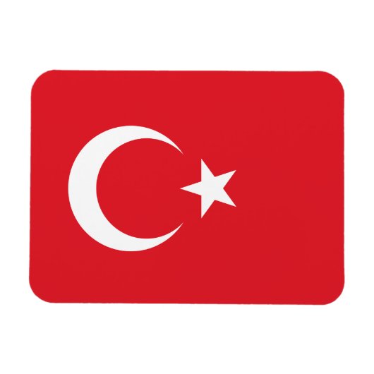 Turkse vlag magneet (Horizontaal)