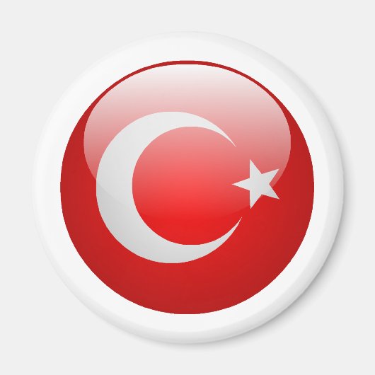 Turkse vlag magneet (Voorkant)