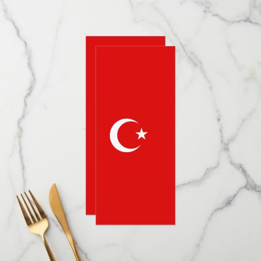 Turkse vlag menu (Voorkant / Achterkant in situ)