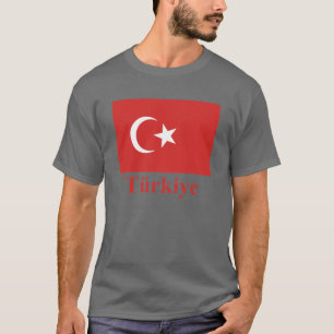 Turkse vlag met naam in het Turks T-shirt