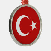 Turkse vlag metalen ornament (Rechts)