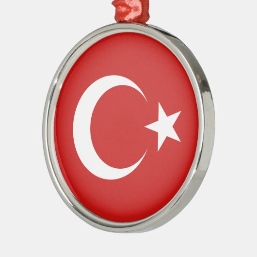 Turkse vlag metalen ornament (Links)