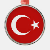 Turkse vlag metalen ornament (Voorkant)