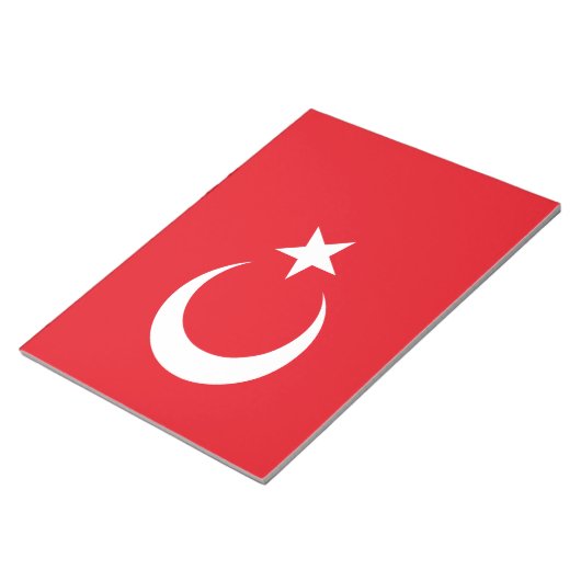 Turkse vlag notitieblok (Schuin)