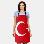 Turkse vlag op All-Over Print Schort (Gedragen)