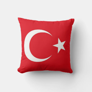 Turkse vlag op Amerikaanse MoJo Pillow Kussen