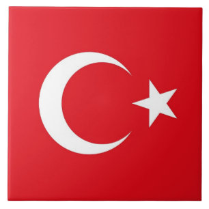 Turkse vlag op Tile Tegeltje