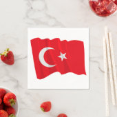 Turkse vlag papieren servetten (Insitu)