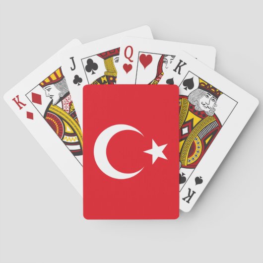 Turkse vlag pokerkaarten (Achterkant)