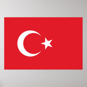 Turkse vlag poster