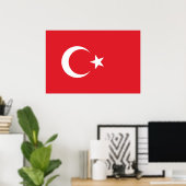Turkse vlag poster (Thuiskantoor)