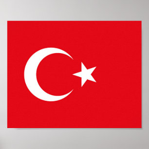 Turkse vlag poster
