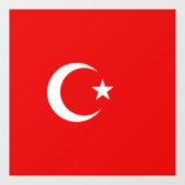 Turkse vlag raamsticker (Vel)