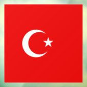 Turkse vlag raamsticker (Vel 3)