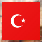 Turkse vlag raamsticker (Vel 2)