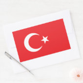Turkse vlag rechthoekige sticker (Envelop)