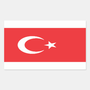 Turkse vlag rechthoekige sticker