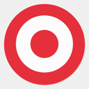 Turkse vlag rondom legerrond ronde sticker