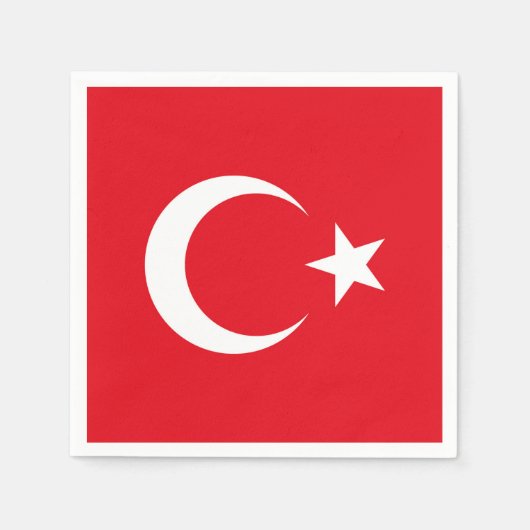 Turkse vlag servet (Voorkant)