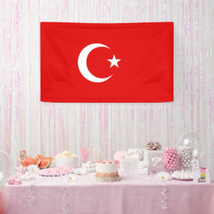 Turkse vlag spandoek