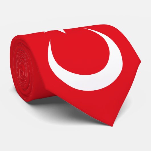 Turkse vlag stropdas (Opgerold)