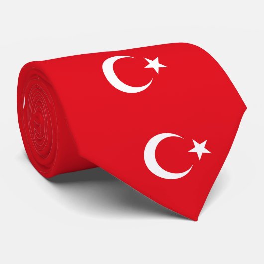 Turkse vlag stropdas (Opgerold)