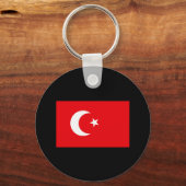 Turkse vlag T-shirts en cadeaus Sleutelhanger (Voorkant)