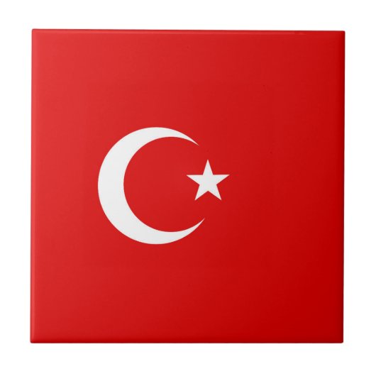 Turkse vlag tegeltje (Voorkant)
