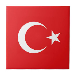 Turkse vlag tegeltje