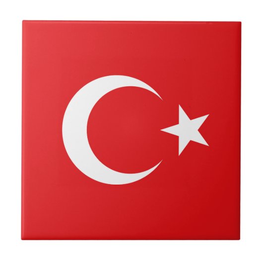 Turkse vlag tegeltje (Voorkant)