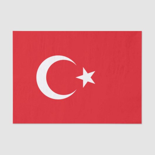 Turkse vlag tissuepapier (Voorkant)