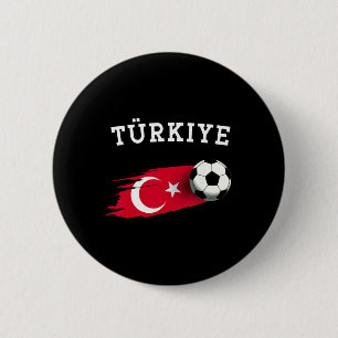 Turkse Vlag Turkije Vlag Turkse Voetbal Turkse Vo Ronde Button 5,7 Cm