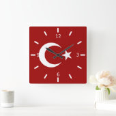 Turkse vlag         vierkante klok (Huis)