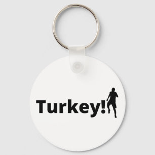 Turkse voetballer, aanpasbaar sleutelhanger