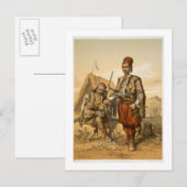Turkse voetsoldaten in het Ottomaanse leger, pub. Briefkaart (Voorkant / Achterkant)