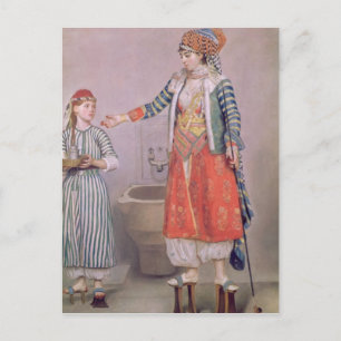 Turkse vrouw met Servant Briefkaart