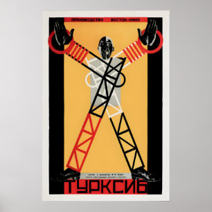Turksib de Viktor Turin, Affiche de film soviétiqu