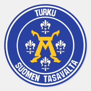 Turku Round Emblem Ronde Sticker