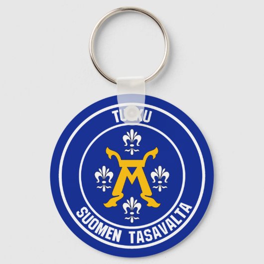 Turku Round Emblem Sleutelhanger (Voorkant)