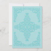Turkuaz Moslim bruiloft Uitnodigingen (Achterkant)