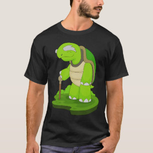 Turle Pensioner Wandelstok T-shirt