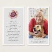 Turle Photo Funeral Favoriser Carte Memorial (Devant & derrière)