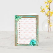 TURMALINE 4 ~ Carte de correspondance (Fleur jaune)