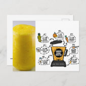 Turmeric Mango Smoothie Recipe Briefkaart (Voorkant / Achterkant)
