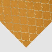 Turmeric Yellow & Gold Quatrefoil Pattern Party Tissuepapier (Detail)