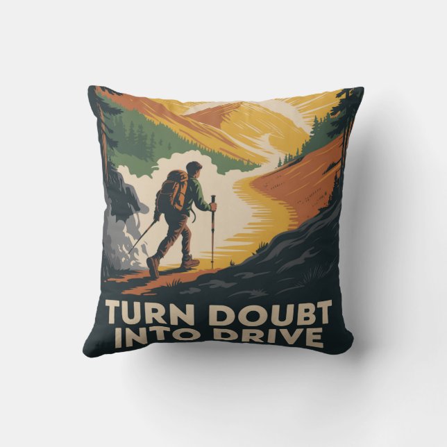 Turn Doubt Into Drive Kussen (Achterkant)