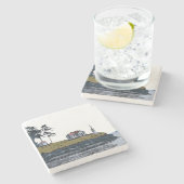 TURN POINT - Stuart Island Stenen Onderzetter (Zijkant)