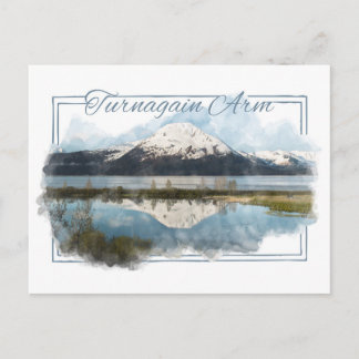 Turnagain Arm Alaskan Watercolor Carte postale