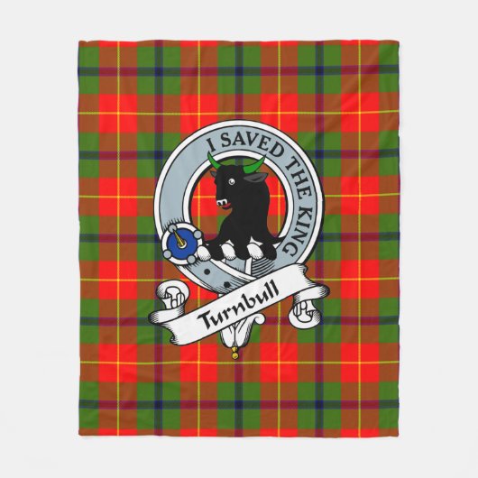 Turnbull Clan Badge Tartan Pset Fleece Deken (Voorkant)